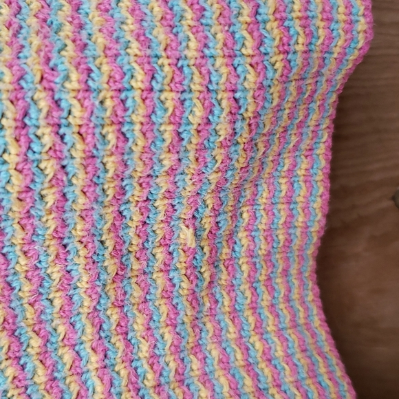 Pendleton Stripped Cotton Pastel Sweater - Picture 3 of 4